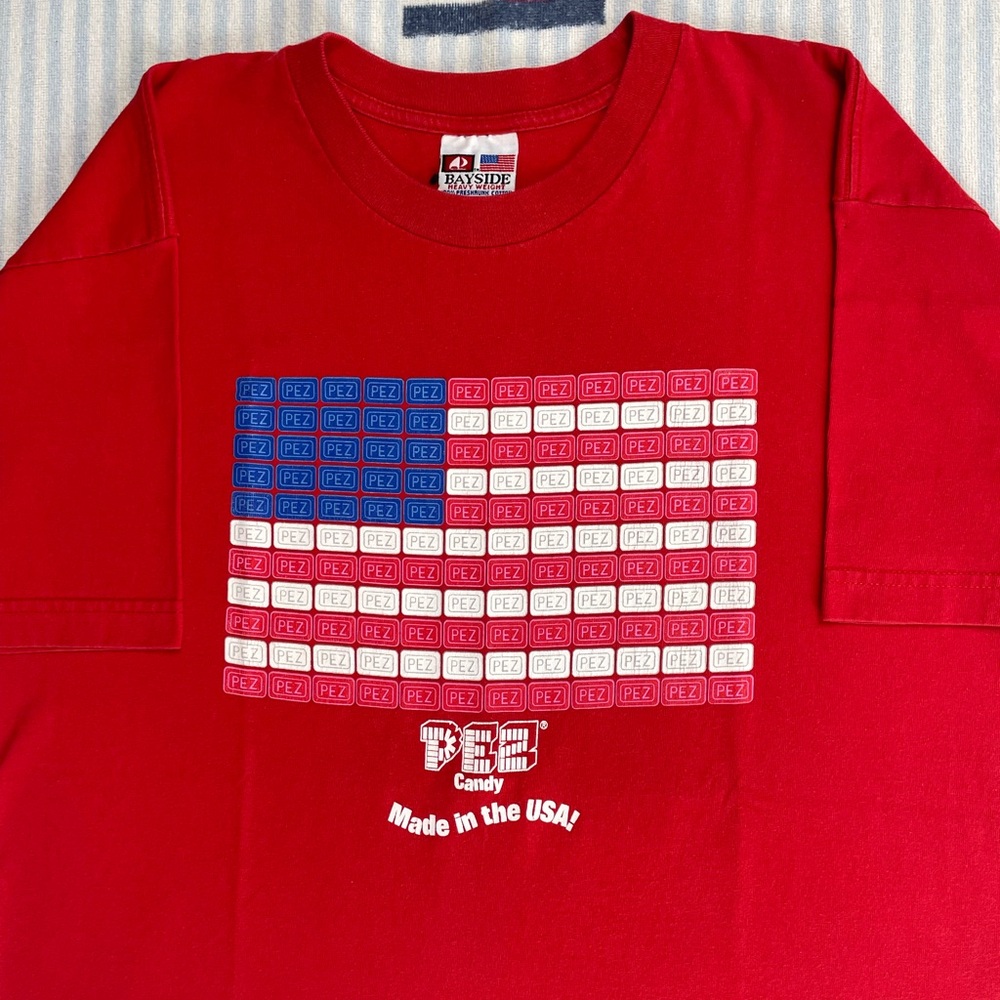 Vintage PEZ Candy USA Flag short sleeve tee shirt - Picture 3 of 11